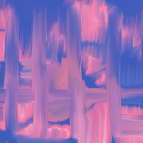 Rose and Violet Abstract Art | Modern Wall Art Decor | Minimalist Digital Prints - Picture 4 of 4